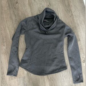 Marmot Annie Quilted Gray XS Pullover Jacket SCC-336 Funnel Cowl Neck Pocket